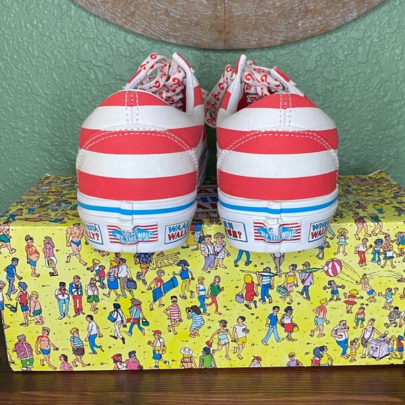 VANS Where's Waldo? Striped Sneakers Women's 8.5 Men's 7 - Picture 7 of 9